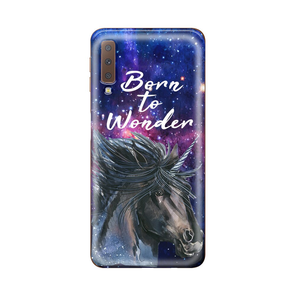Husa Silicon Lemontti Art pentru Samsung Galaxy A7 2018, Born To Wonder