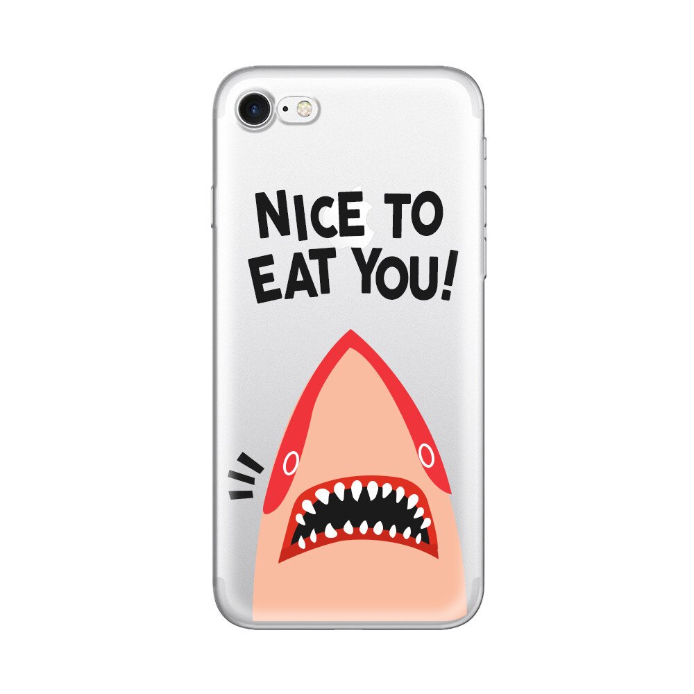 Husa Silicon Lemontti Art pentru iPhone 8 / 7, Nice To Eat You