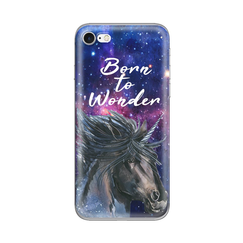 Husa Silicon Lemontti Art pentru iPhone 8 / 7, Born To Wonder