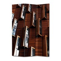 paravan 3 piese premium art factory truecolor urban multicolor cladire cu o abundenta de fereste negre in complementaritate cu lemnul panza pe cadru de lemn decoratiuni pentru casa 135 x 180 cm 3 panouri x 45 x 180 cm imagen 4_0_
0