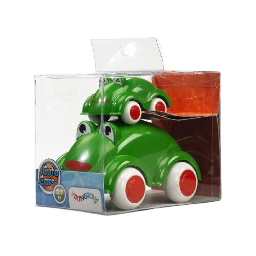 Set Masini Broasca VikingToys Mama si bebelusii 81053, Multicolor, 2 modele set, 8cm Si 12cm