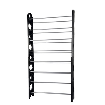 Raft tip organizator Timeless Tools cu 10 nivele pentru incaltaminte, Negru, 156 cm x 64,5 cm x 18 cm Raft tip organizator Timeless Tools cu 10 nivele pentru incaltaminte, Negru, 156 cm x 64,5 cm x 18 cm