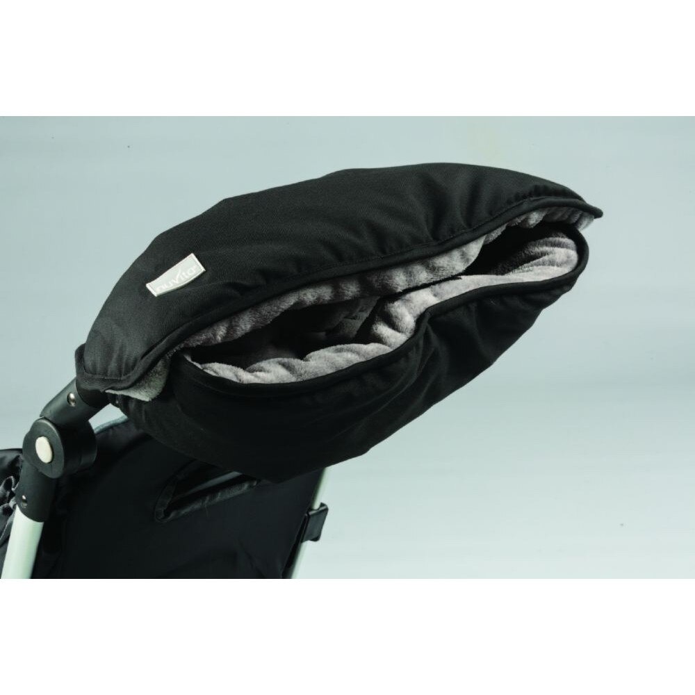 Manusi pentru carucior 9307 - Nuvita Handmuff Black/Grey