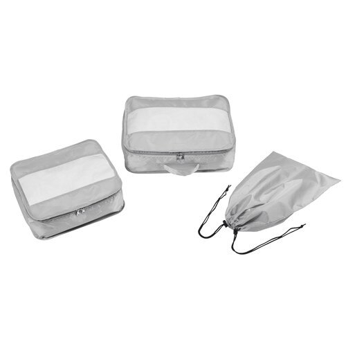 Set calatorie Weser Travel Attendant, 3 piese, gri/transparent