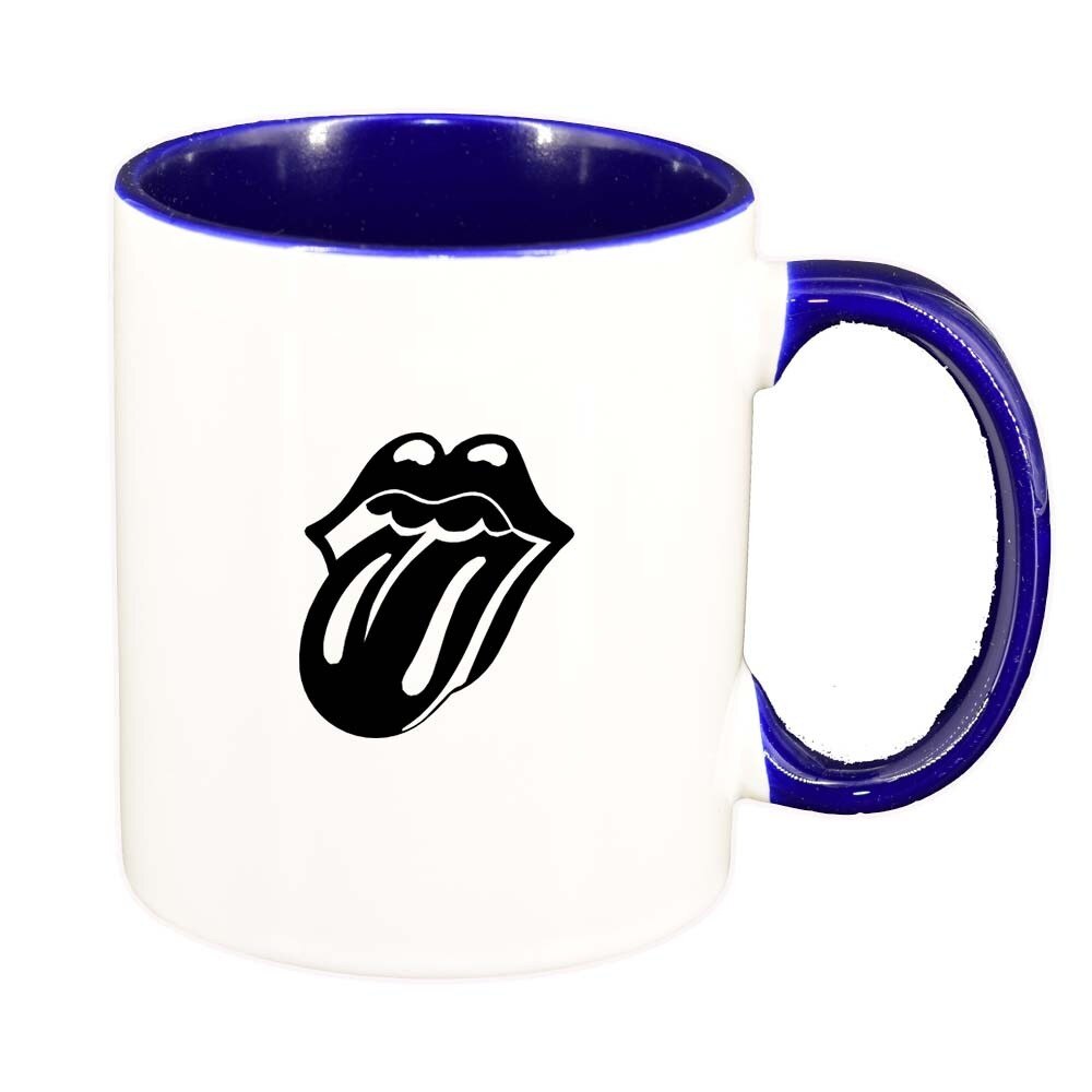 Cana Lips, interior albastru inchis, 330ml, D330