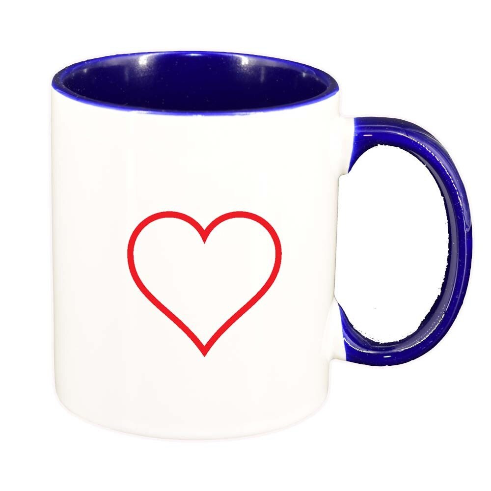 Cana Love, interior albastru inchis, 330ml, D326