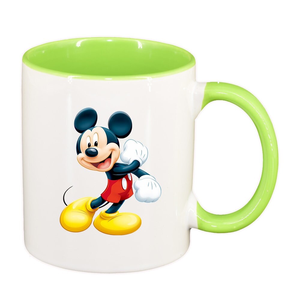 Cana Mickey Mouse, interior verde deschis, 330ml, D322