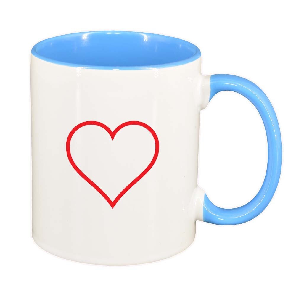 Cana Love, interior albastru, 330ml, D326