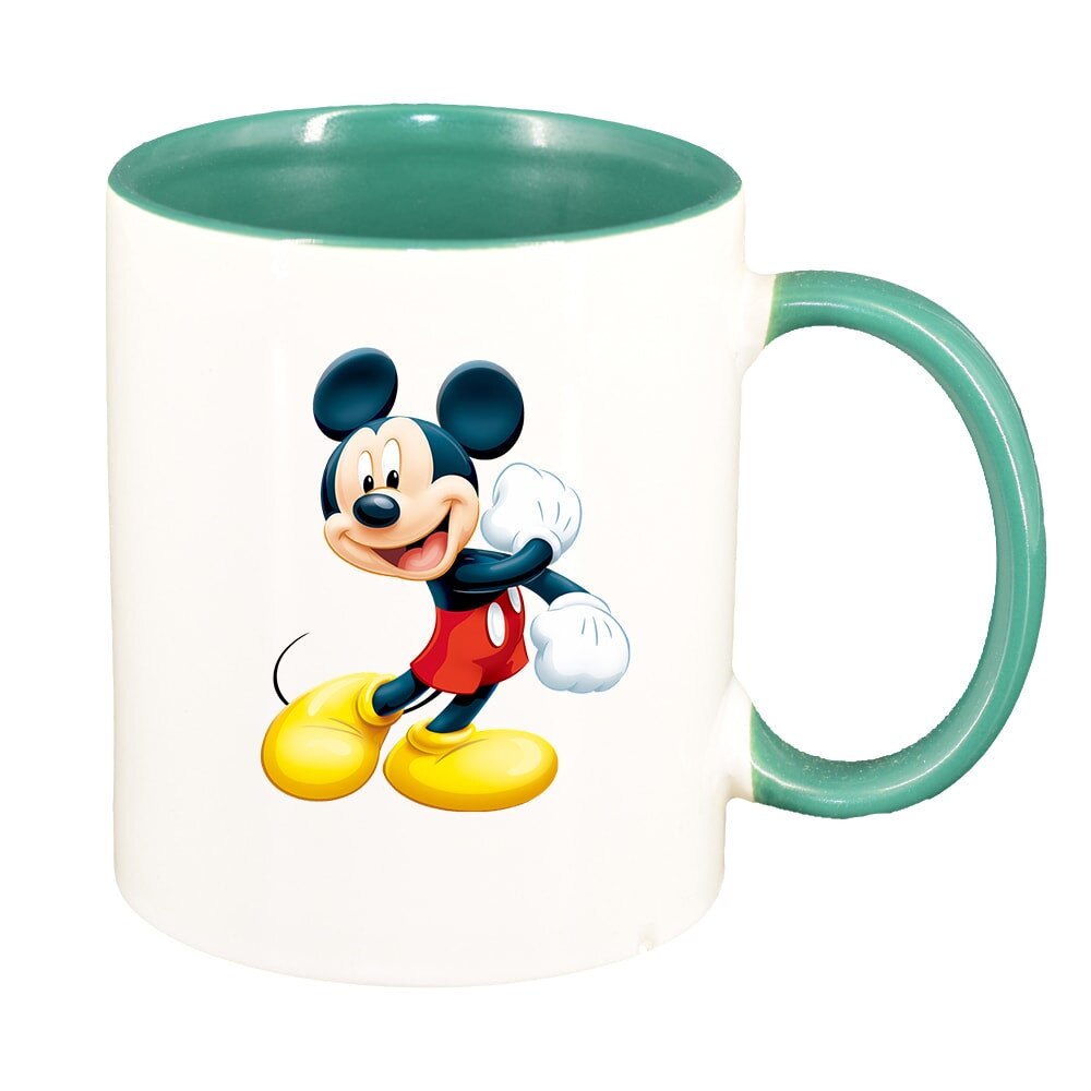 Cana Mickey Mouse, interior verde, 330ml, D322