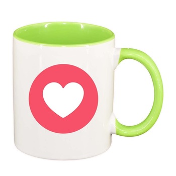 Cana Love, interior verde deschis, 330ml, D328 Cana Love, interior verde deschis, 330ml, D328