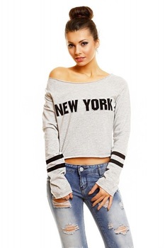 Bluza dama cu decolteu rotund, LarisFashion, Gri deschis Bluza dama cu decolteu rotund, LarisFashion, Gri deschis