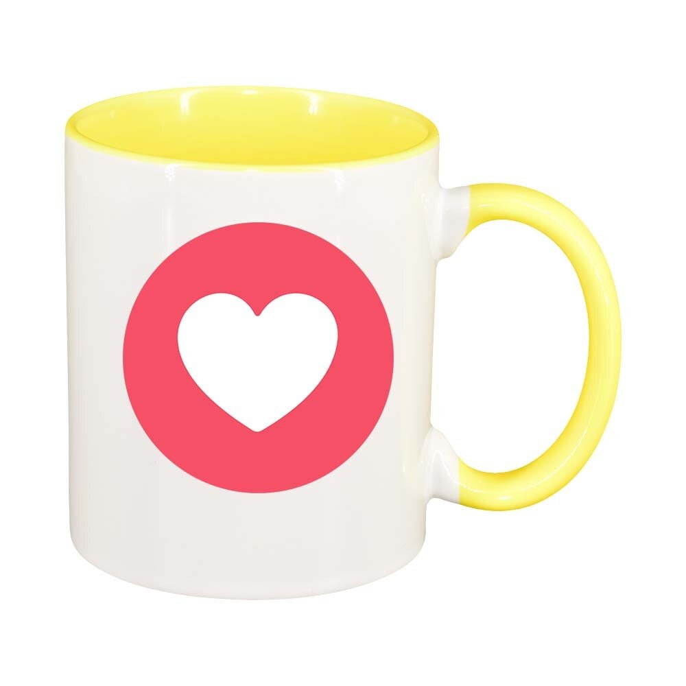 Cana Love, interior galben, 330ml, D328