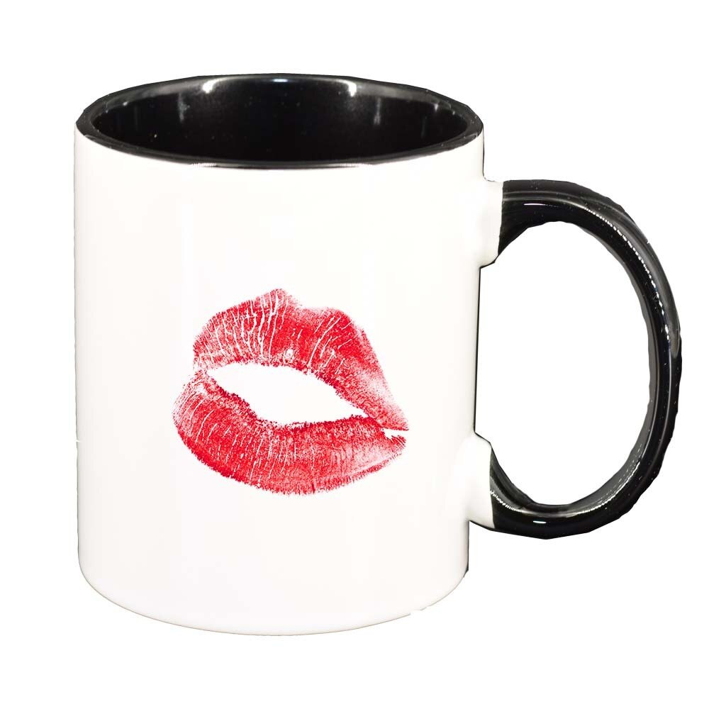 Cana Lips, interior negru, 330ml, D324