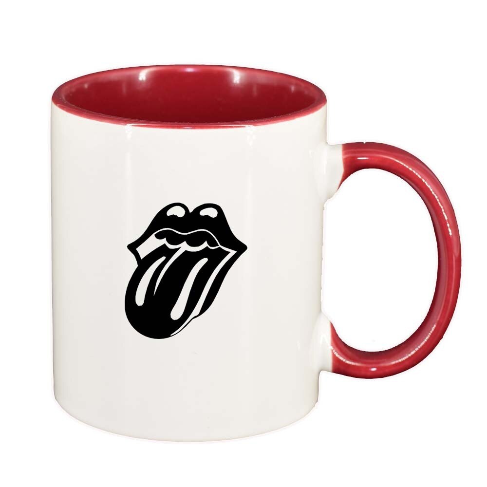 Cana Lips, interior rosu, maner inima, 330ml, D330