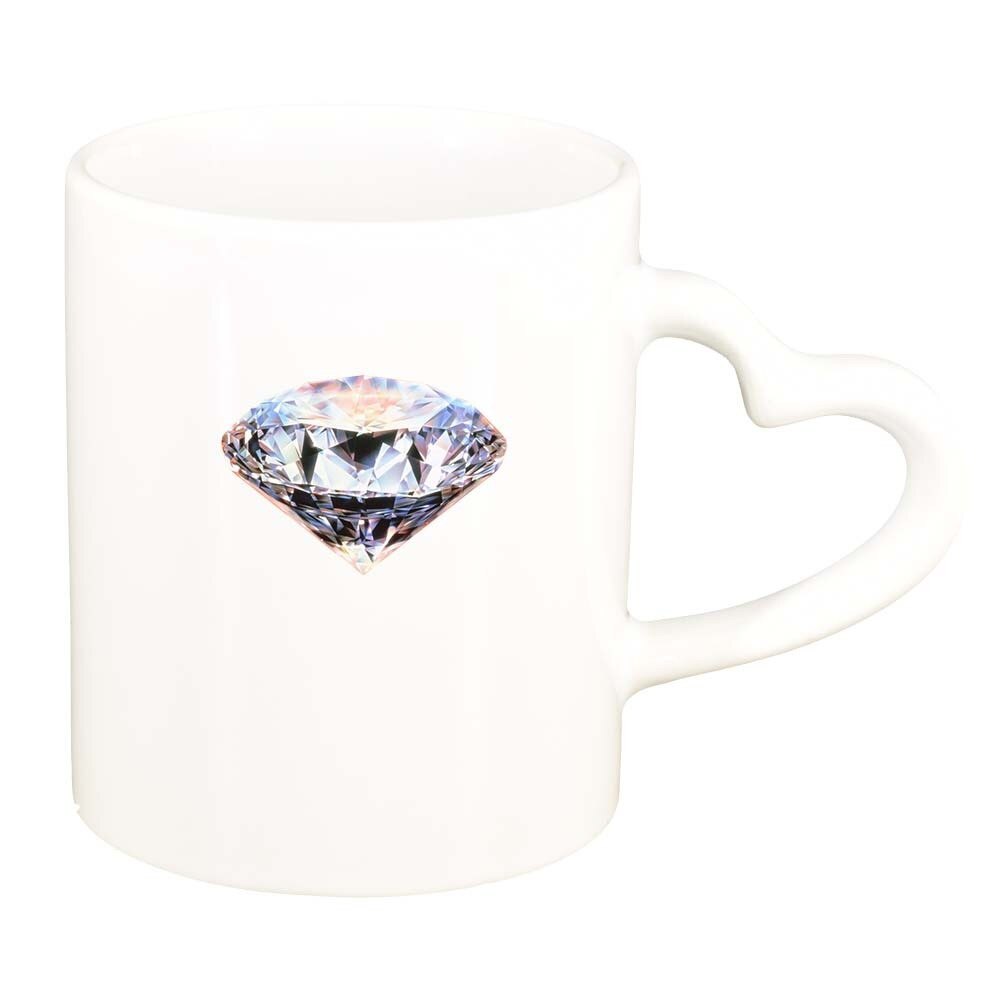 Cana Diamond, alb, maner inima, 330ml, D325