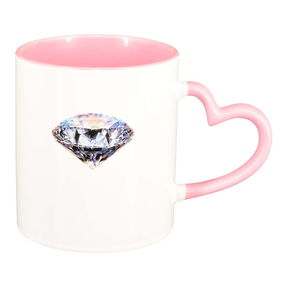 Cana Diamond, interior roz, maner inima, 330ml, D325