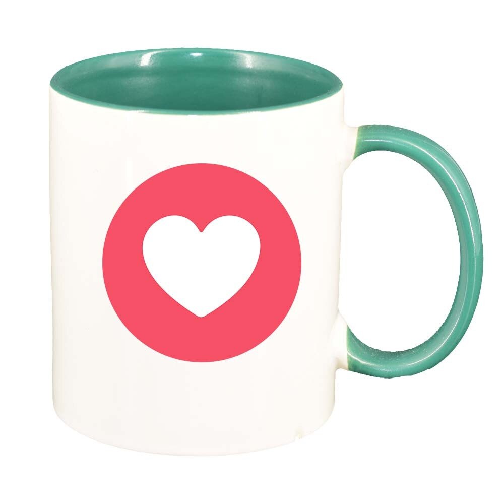 Cana Love, interior verde, 330ml, D328