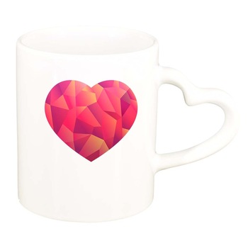 Cana Love, alb, maner inima, 330ml, D338 Cana Love, alb, maner inima, 330ml, D338