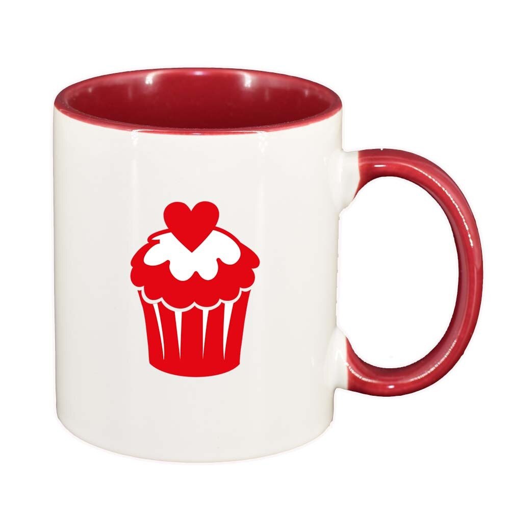 Cana Muffin, interior rosu, 330ml, D334