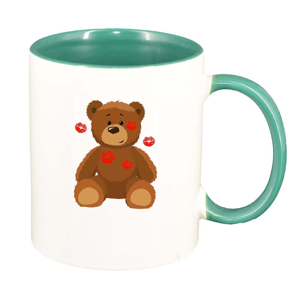 Cana Teddy, interior verde, 330ml, D335