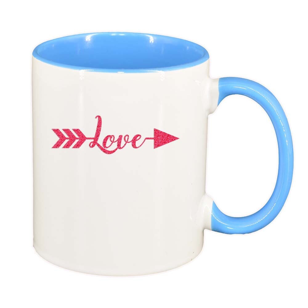 Cana Love, interior albastru, 330ml, D337