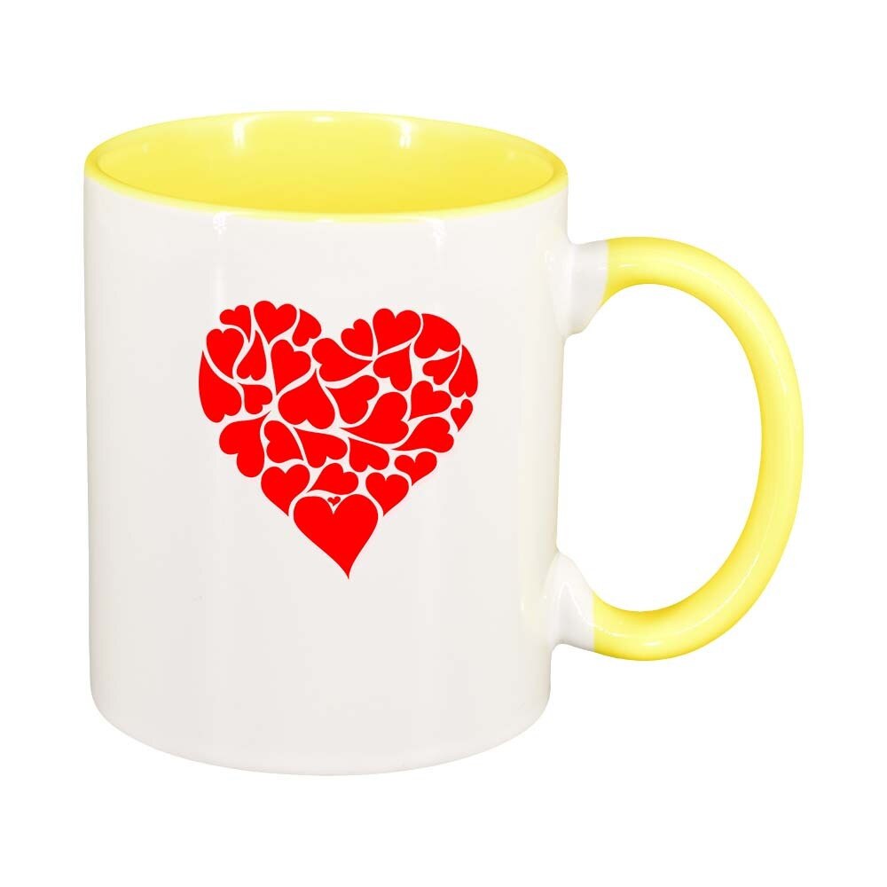 Cana Love, interior galben, 330ml, D333