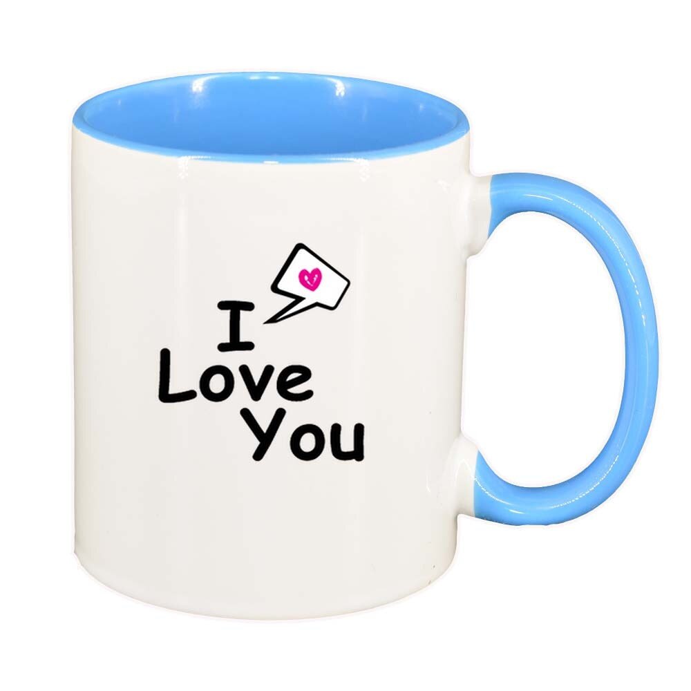 Cana Love, interior albastru, 330ml, D332