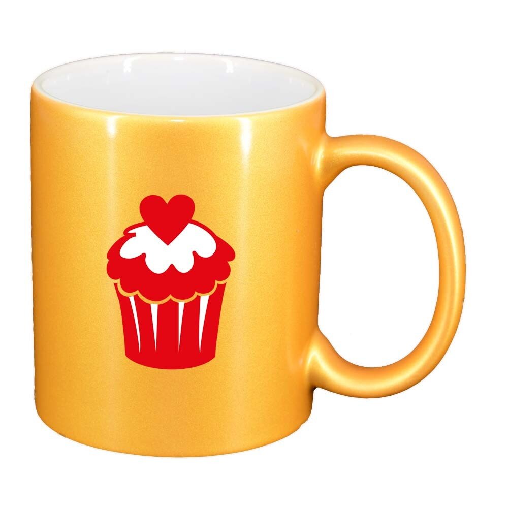 Cana Muffin, auriu sidefata, 330ml, D334