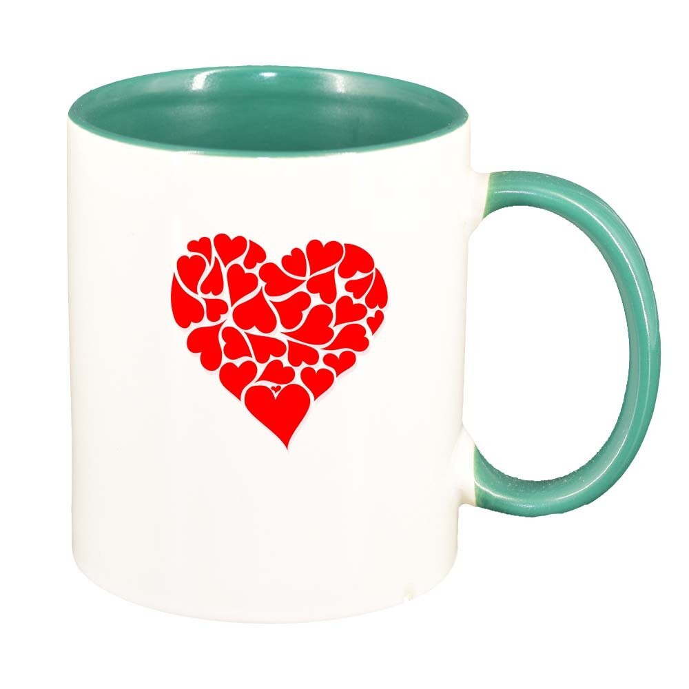 Cana Love, interior verde, 330ml, D333