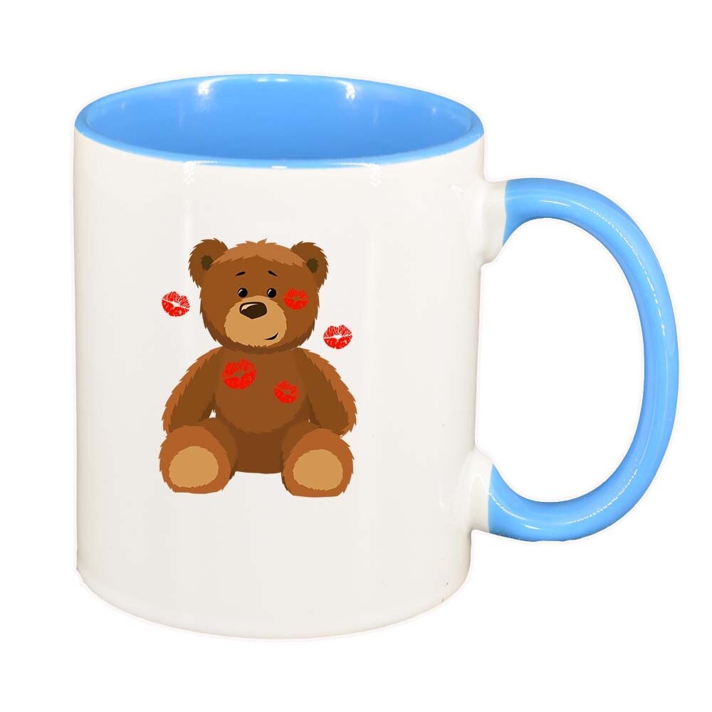 Cana Teddy, interior albastru, 330ml, D335