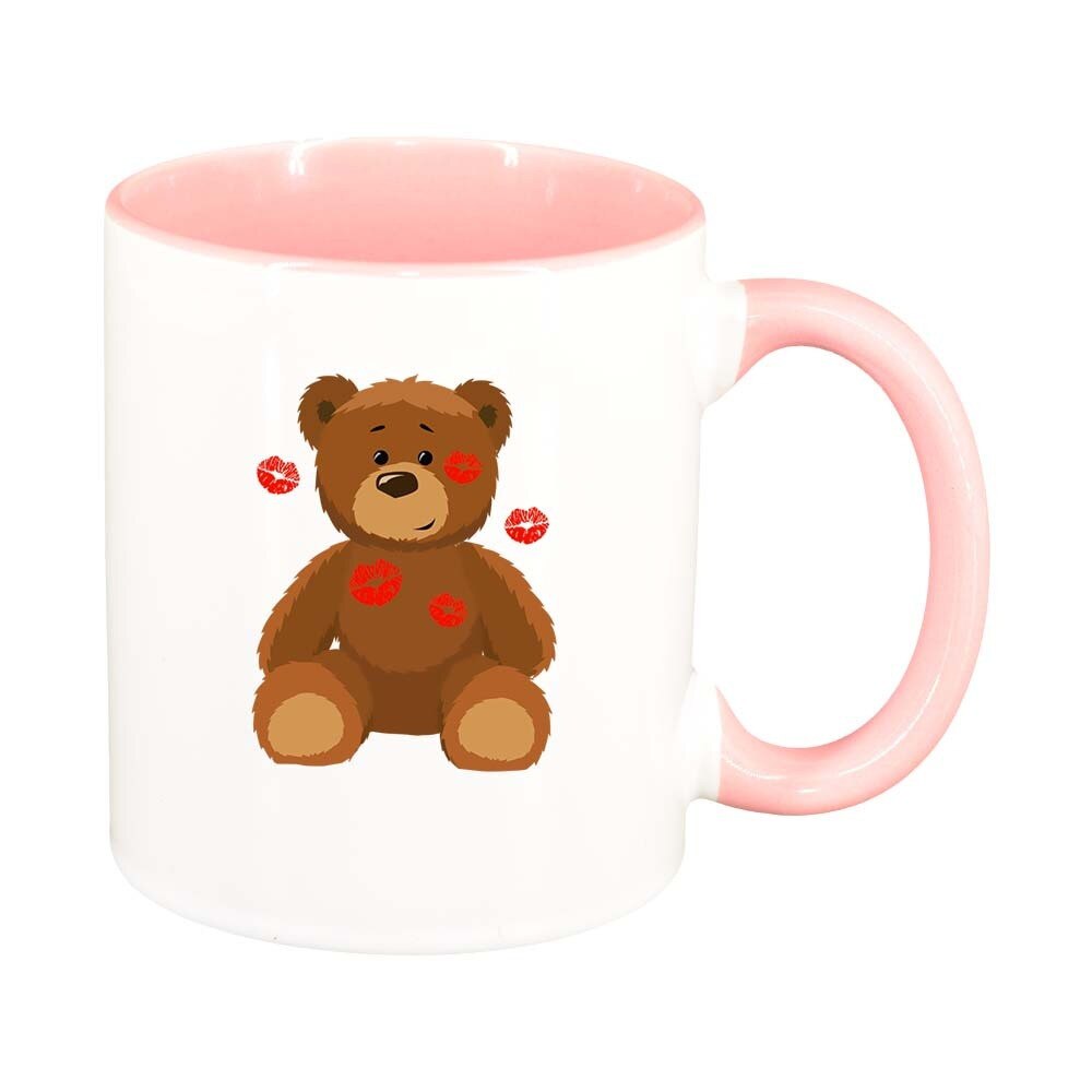 Cana Teddy, interior roz, 330ml, D335