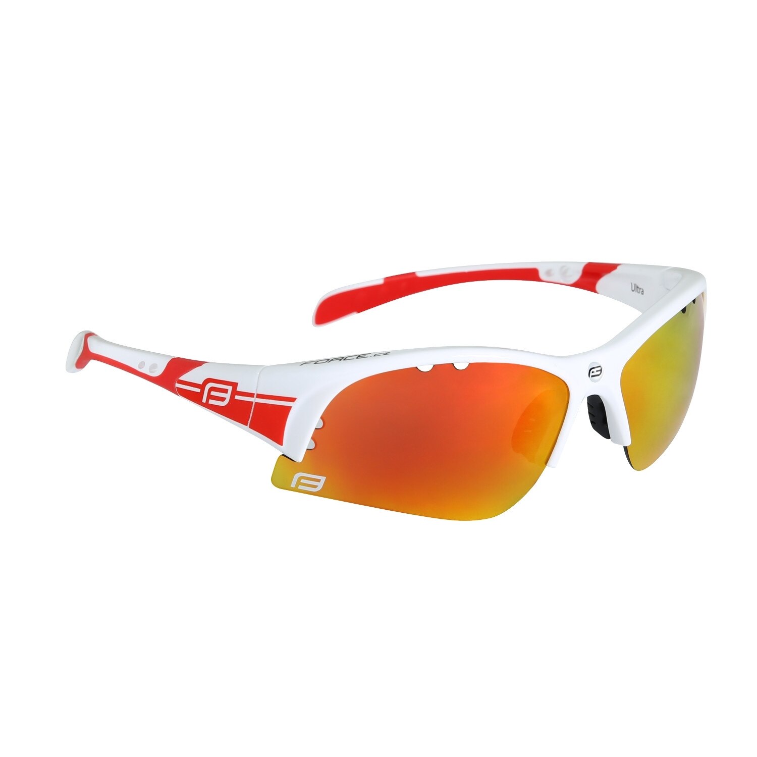 Ochelari Force Ultra albi cu lentila rosie