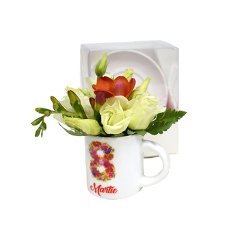 Cana de Cafea de 8 Martie Inflorita Cana de Cafea de 8 Martie Inflorita