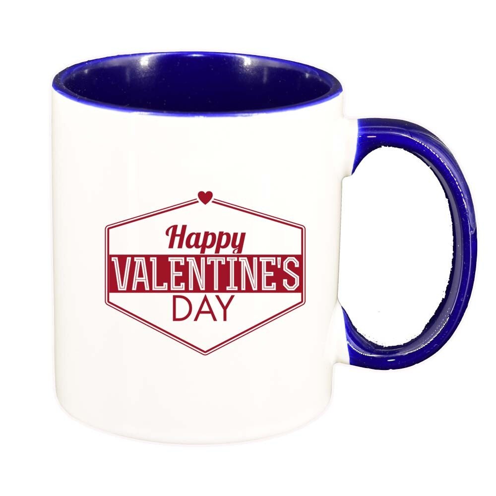 Cana Love, interior albastru inchis, 330ml, D342