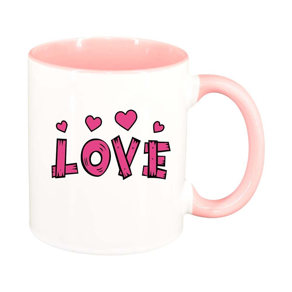 Cana Love, interior galben, 330ml, D339