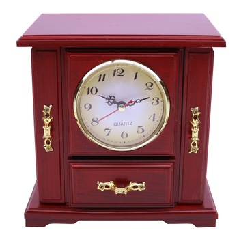 Cutie Vintage pentru bijuterii, compartimente de depozitare, Oglinda, Ceas, Maro, 18 cm Cutie Vintage pentru bijuterii, compartimente de depozitare, Oglinda, Ceas, Maro, 18 cm