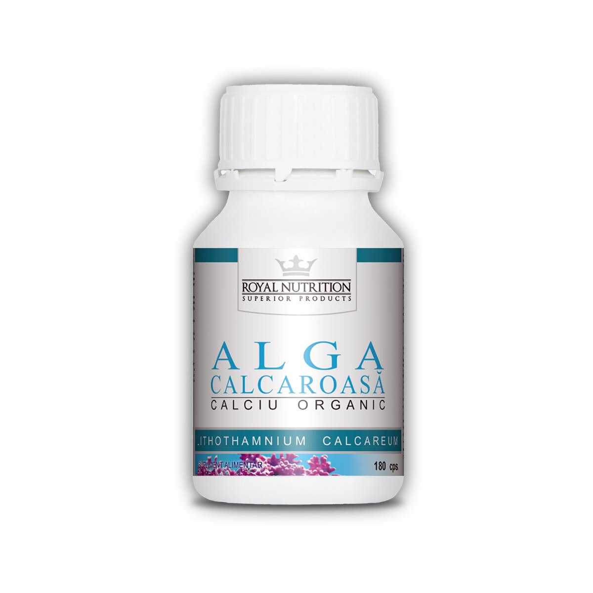 Alga Calcaroasa, Royal Nutrition, Calciu Organic, 180 capsule