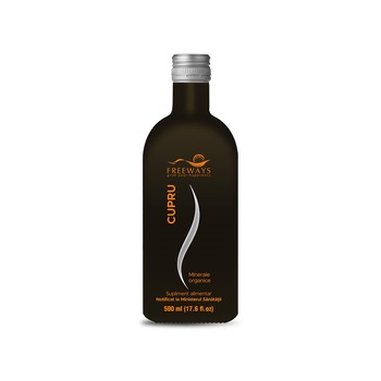 Cupru Lichid, Freeways, 500 ml, Gluconat de cupru 1,25 g Cupru Lichid, Freeways, 500 ml, Gluconat de cupru 1,25 g
