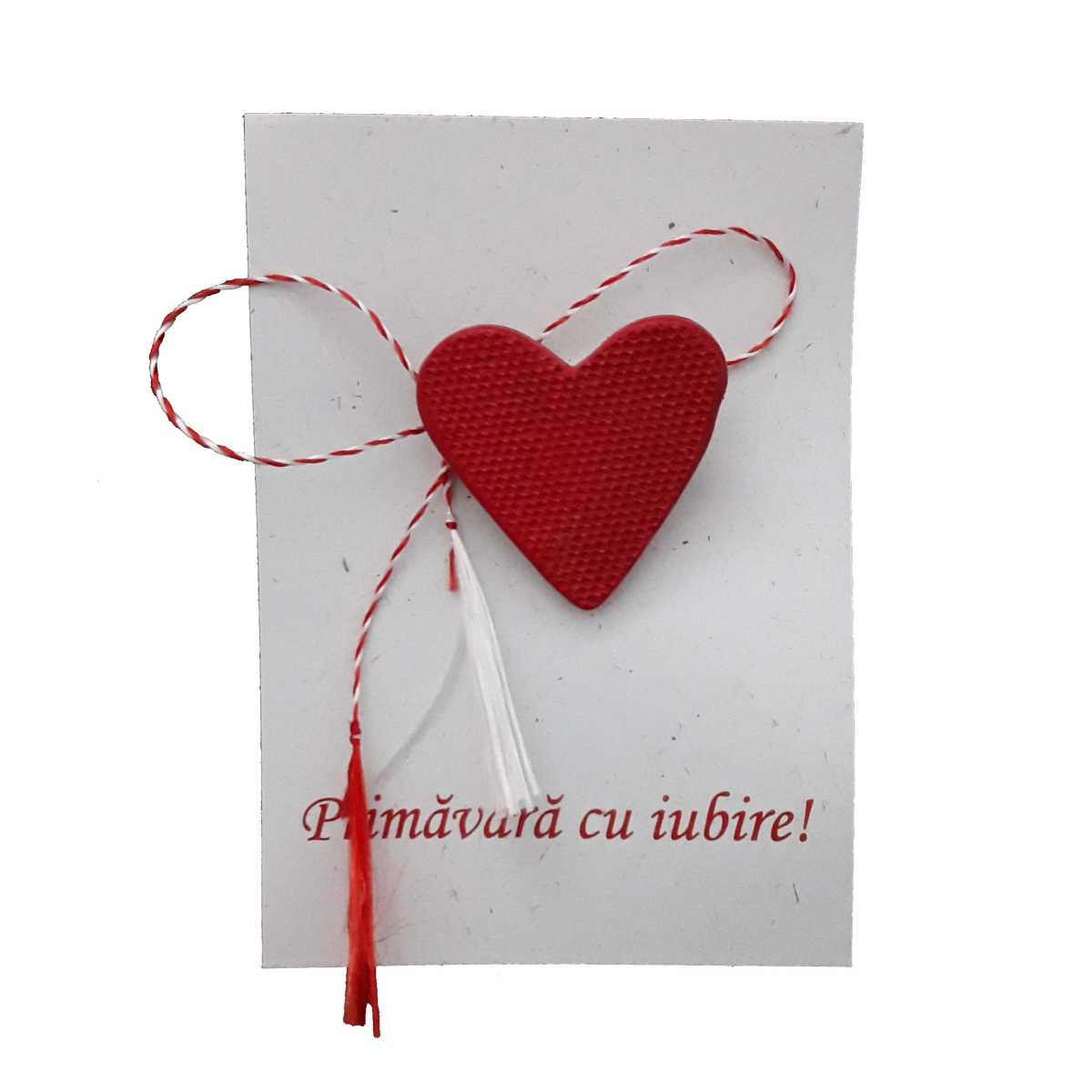 Martisor Inima iubitoare, pictat in rosu, Satul mestesugurilor