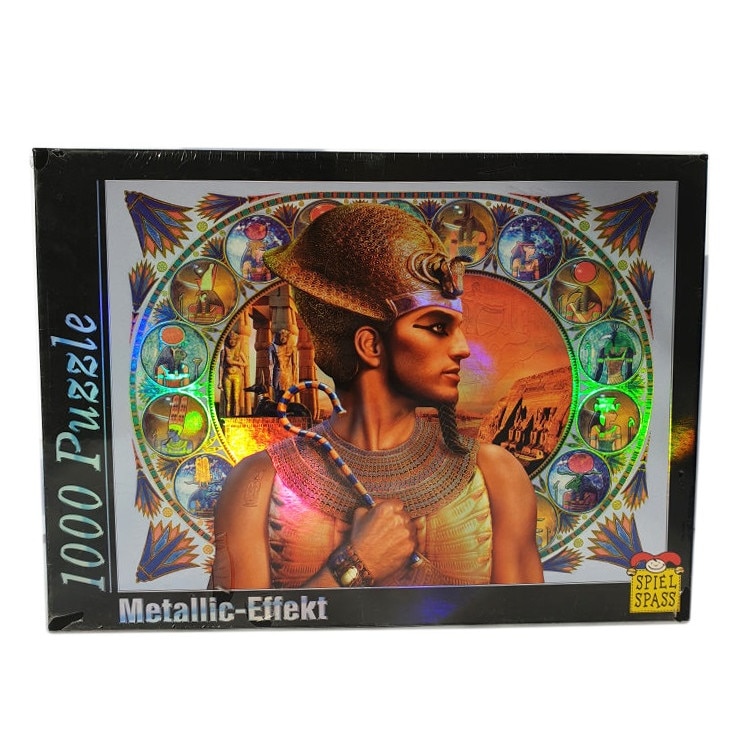 Puzzle cu efect metalic, 1000 piese, model Ramses