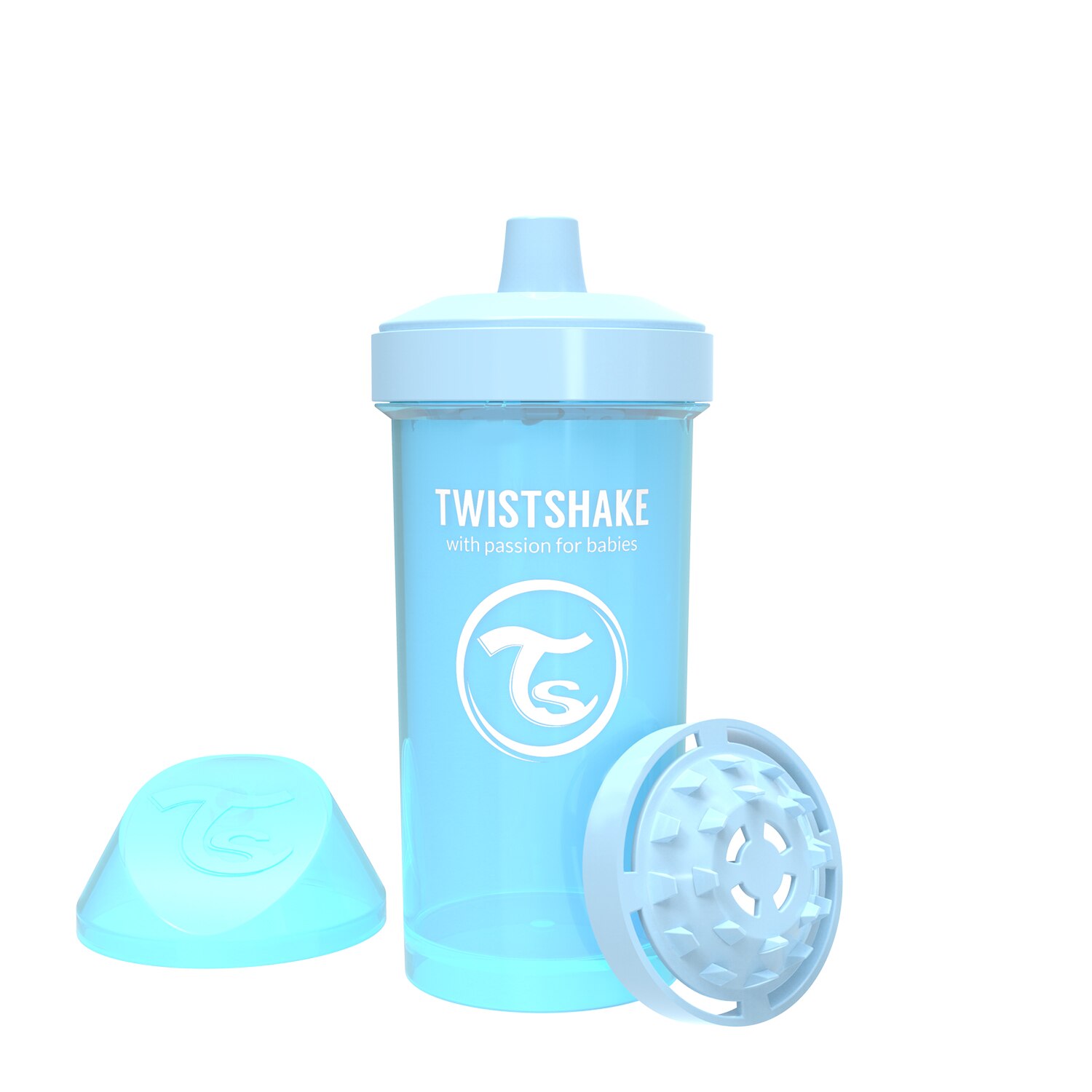 Cana de antrenament bebe, Kid Cup, Pastel Blue, 360 ml, 12 luni +