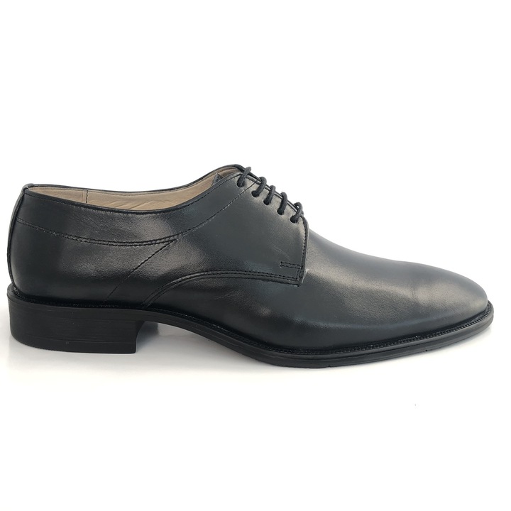 Мъжки обувки 816NS, черни, естествена кожа