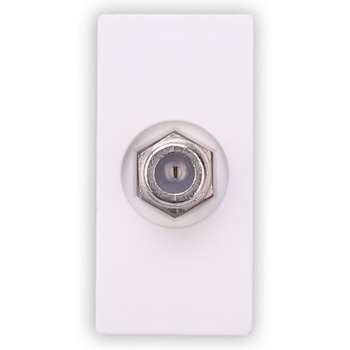 Priza TV tip F, Hoff, modulara - 1, culoare alba, 44 x 22 x 27 mm Priza TV tip F, Hoff, modulara - 1, culoare alba, 44 x 22 x 27 mm