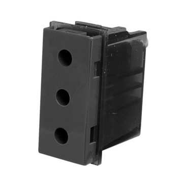 Priza simpla Esperia, incastrata, modulara - 1, contact de protectie, culoare neagra Priza simpla Esperia, incastrata, modulara - 1, contact de protectie, culoare neagra