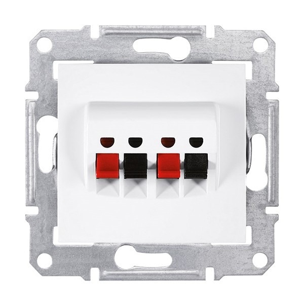 Priza difuzor dubla Schneider, incastrata, clasica, culoare alba
