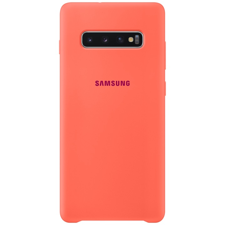 Предпазен калъф Samsung Silicone за Galaxy S10 Plus G975, Berry Pink