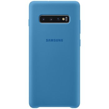 Husa de protectie Samsung Silicone pentru Galaxy S10 Plus G975, Blue