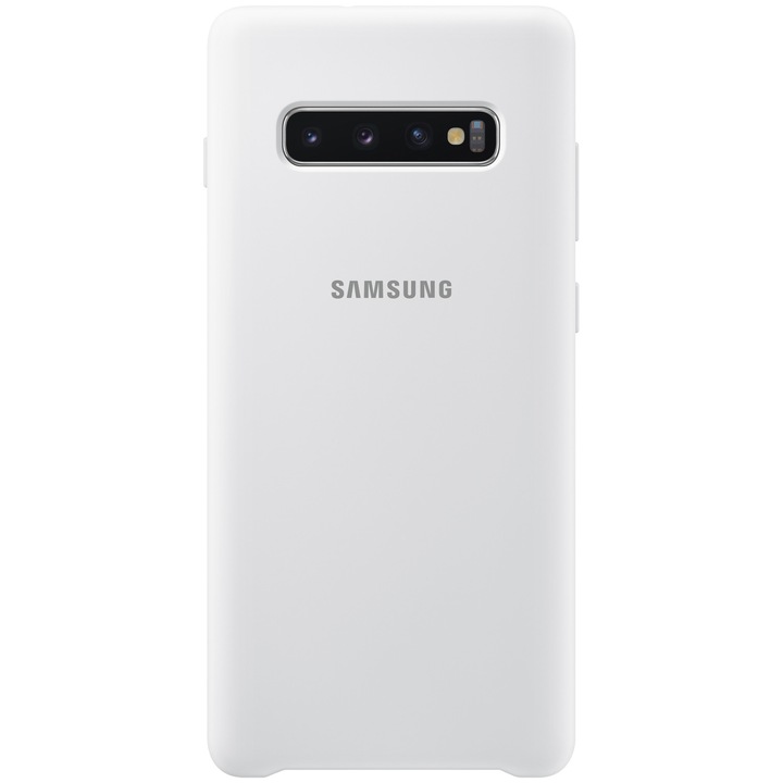 Предпазен калъф Samsung Silicone за Galaxy S10 Plus G975, White