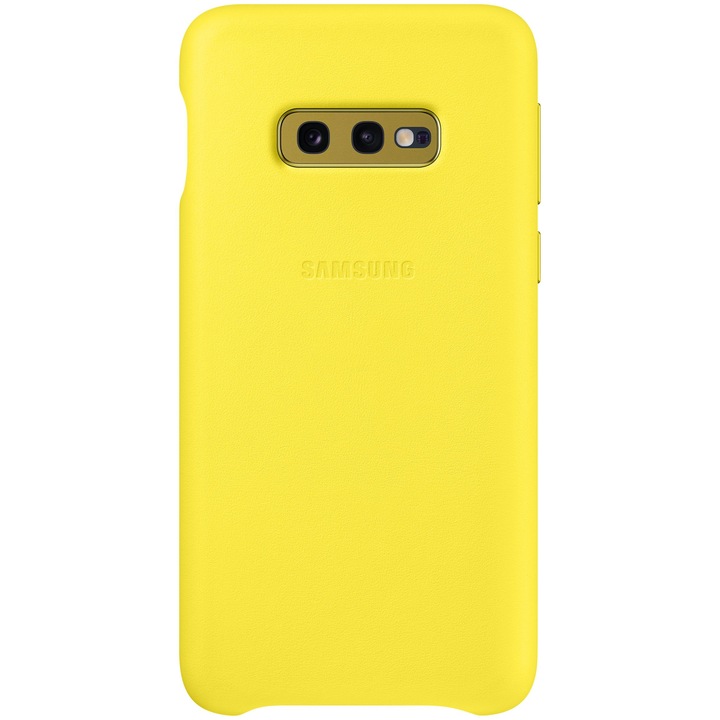 Предпазен калъф Samsung Leather за Galaxy S10e G970, Yellow