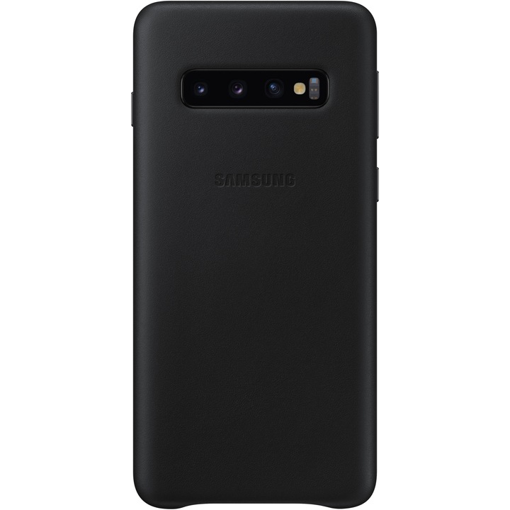 Предпазен калъф Samsung Leather за Galaxy S10 G973, Black